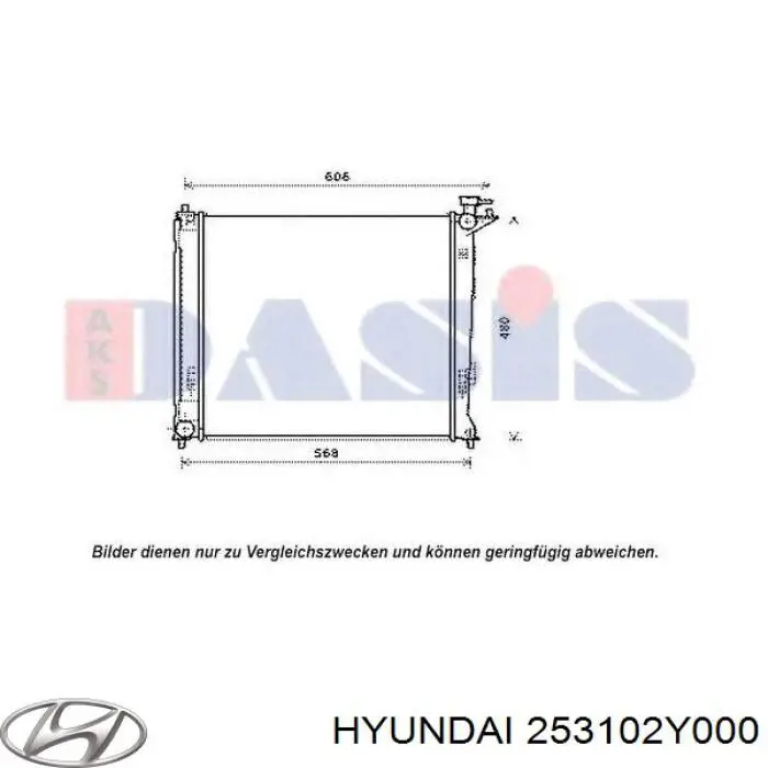 Compre 253102Y000 Hyundai/Kia Radiador de esfriamento de motor