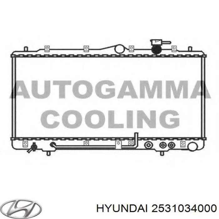 Compre 2531034000 Hyundai/Kia Radiador de esfriamento de motor