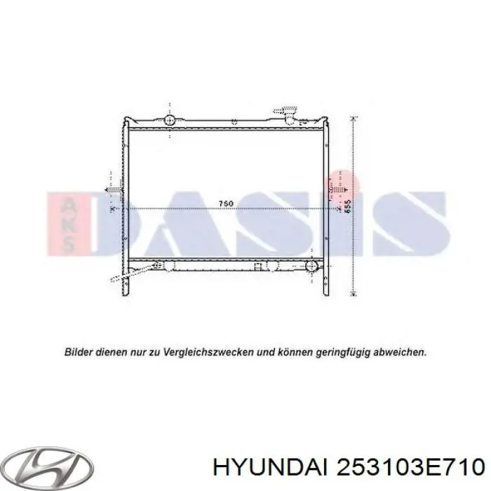 Compre 253103E710 Hyundai/Kia Radiador de esfriamento de motor