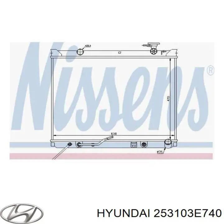 Radiador de esfriamento de motor Hyundai/Kia 253103E740 preço, a partir de 152,36 USD