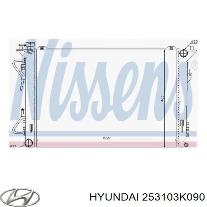 Compre 253103K090 Hyundai/Kia Radiador de esfriamento de motor