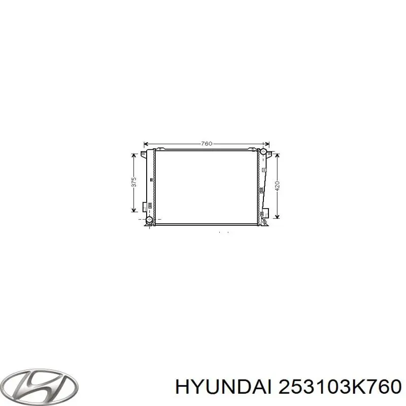 Radiador de esfriamento de motor Hyundai/Kia 253103K760 preço, a partir de 115,77 USD