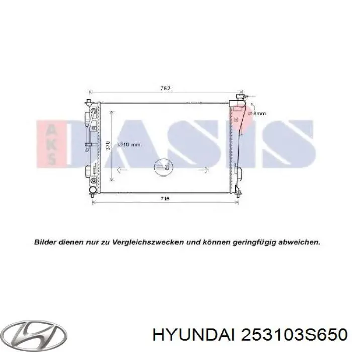 Compre 253103S650 Hyundai/Kia Radiador de esfriamento de motor