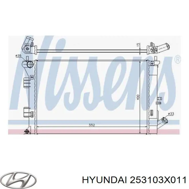 Radiador de esfriamento de motor Hyundai/Kia 253103X011 preço, a partir de 98,75 USD