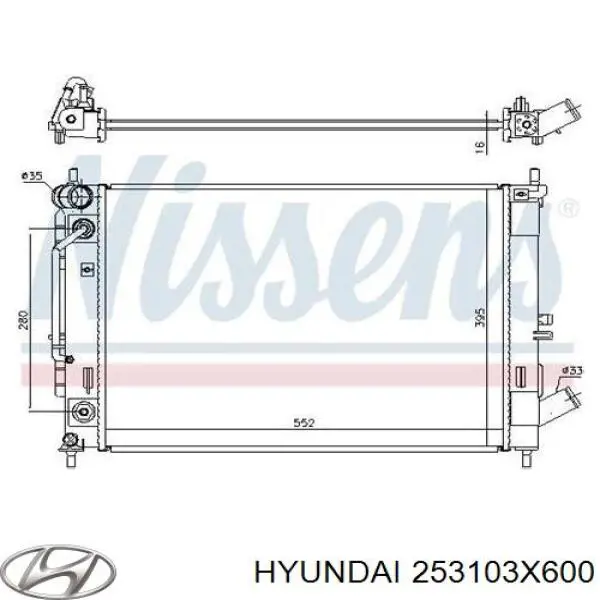 Radiador de esfriamento de motor Hyundai/Kia 253103X600 preço, a partir de 117,85 USD