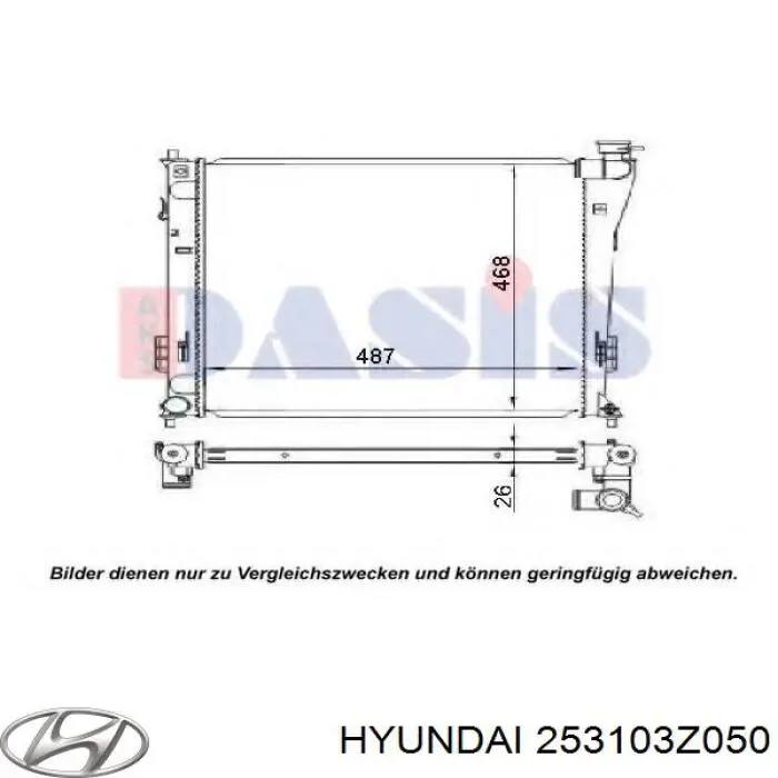 Compre 253103Z050 Hyundai/Kia Radiador de esfriamento de motor