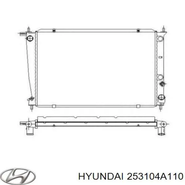 253104A110 Hyundai/Kia Radiador de esfriamento de motor