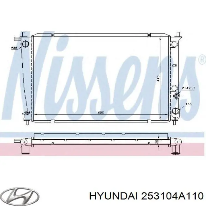 Radiador de esfriamento de motor Hyundai/Kia 253104A110 preço, a partir de 76,62 USD