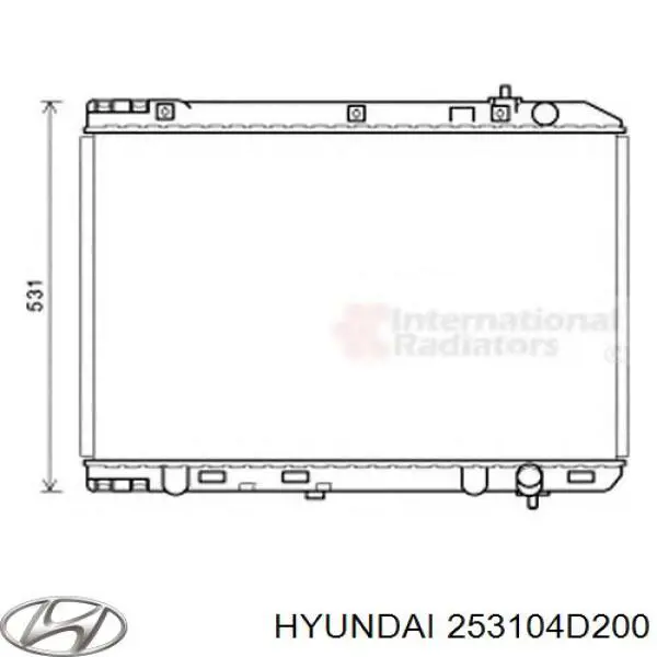 Radiador de esfriamento de motor Hyundai/Kia 253104D200 preço, a partir de 209,76 USD