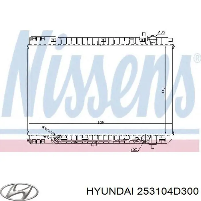 Radiador de esfriamento de motor Hyundai/Kia 253104D300 preço, a partir de 290,34 USD
