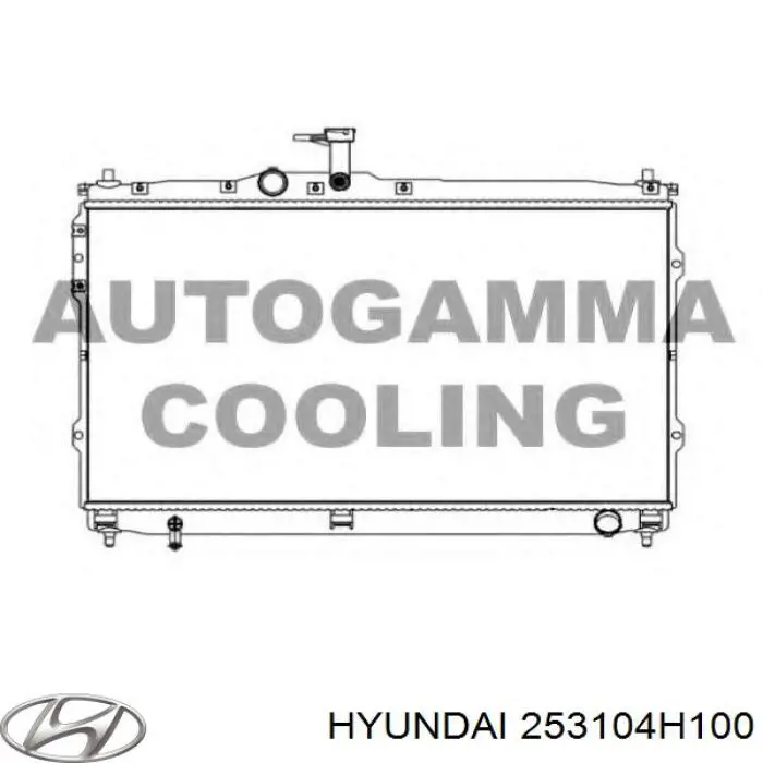253104H100 Hyundai/Kia Radiador de esfriamento de motor