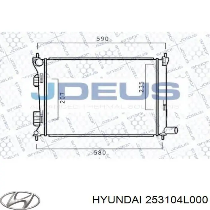 Radiador de esfriamento de motor Hyundai/Kia 253104L000 preço, a partir de 115,77 USD