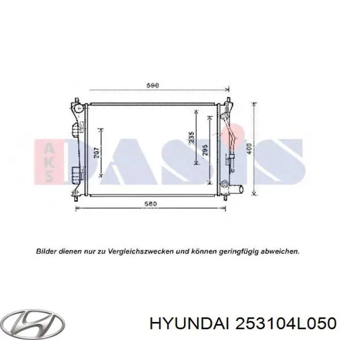 Radiador de esfriamento de motor Hyundai/Kia 253104L050 preço, a partir de 96,41 USD