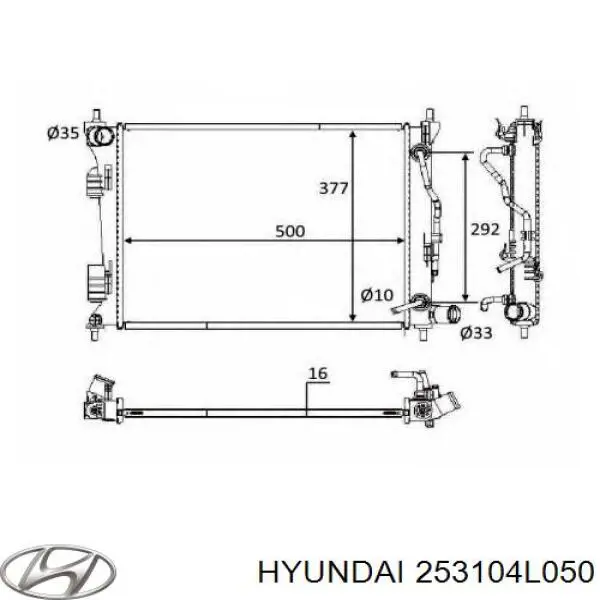 Compre 253104L050 Hyundai/Kia Radiador de esfriamento de motor