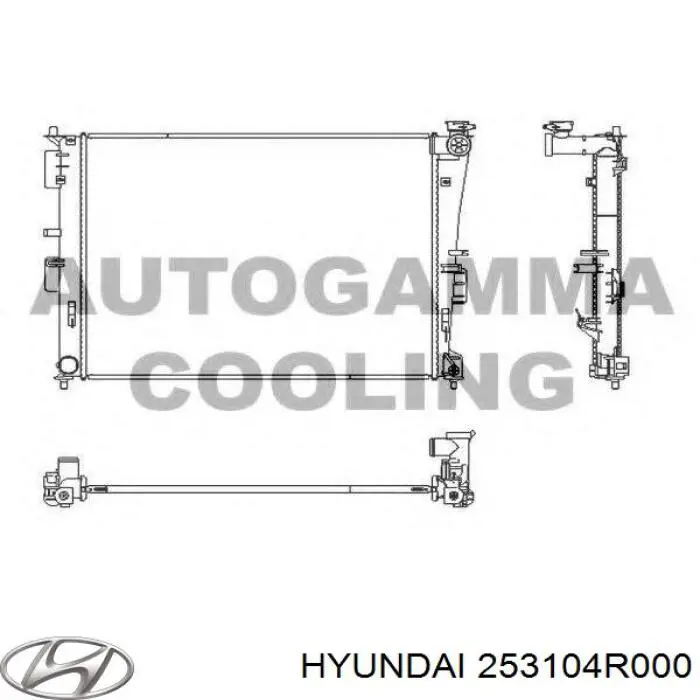 Radiador de esfriamento de motor Hyundai/Kia 253104R000 preço, a partir de 206,10 USD