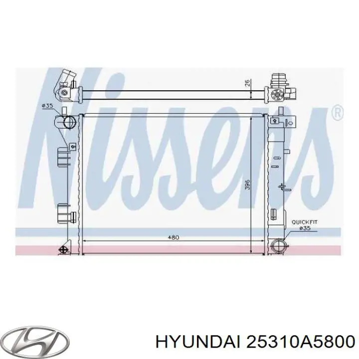 25310A5800 Hyundai/Kia Radiador de esfriamento de motor