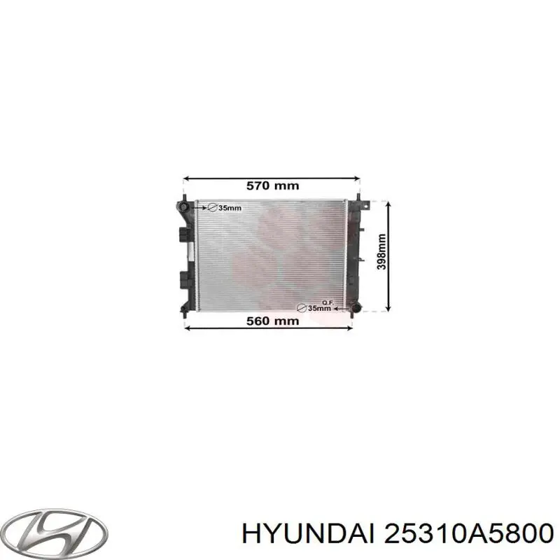 Radiador de esfriamento de motor Hyundai/Kia 25310A5800 preço, a partir de 108,96 USD