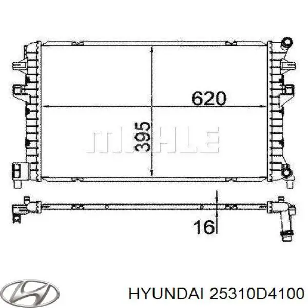 25310D4100 Hyundai/Kia Radiador de esfriamento de motor