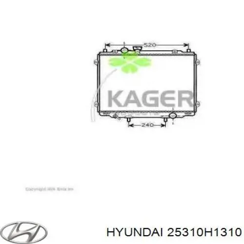 Radiador de esfriamento de motor 25310H1310 Hyundai/Kia