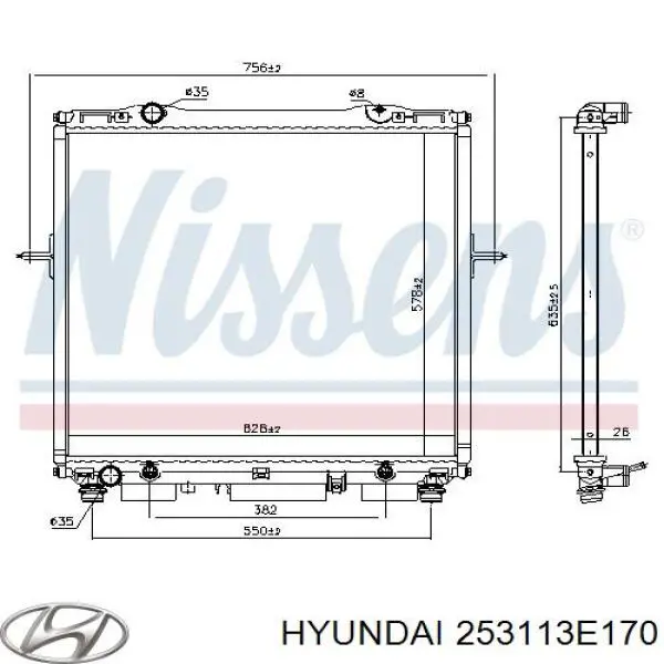 Radiador de esfriamento de motor Hyundai/Kia 253113E170 preço, a partir de 140,64 USD