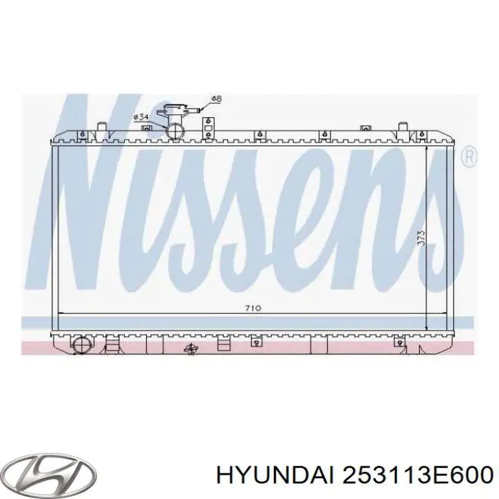 Compre 253113E600 Hyundai/Kia Radiador de esfriamento de motor