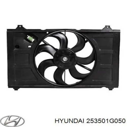 253501G050 Hyundai/Kia Difusor do radiador de esfriamento