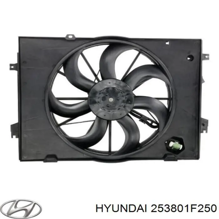 Difusor do radiador de esfriamento, montado com motor e roda de aletas Hyundai/Kia 253801F250 preço, a partir de 82,34 USD
