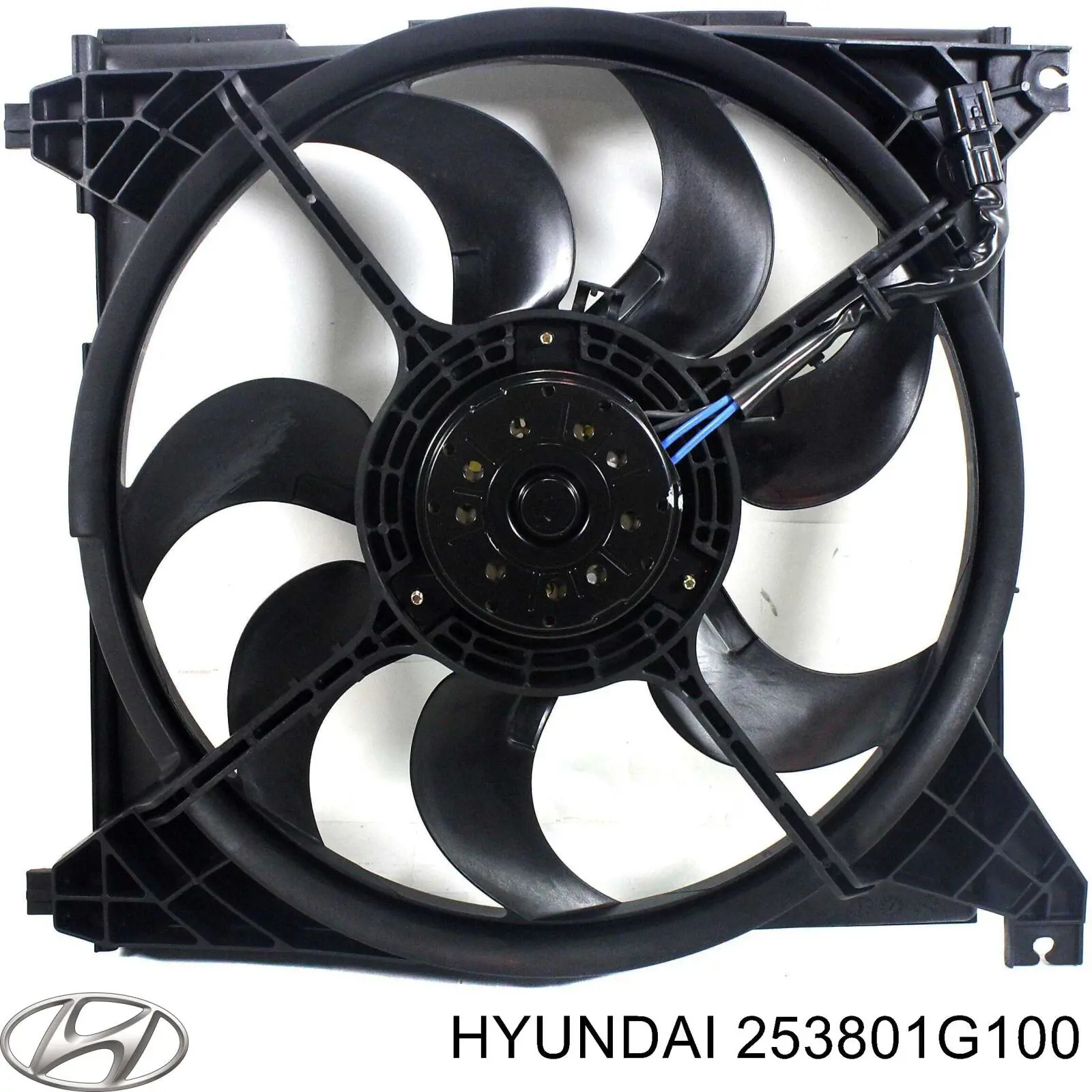 Ventilador elétrico de esfriamento montado (motor + roda de aletas) 253801G100 Hyundai/Kia