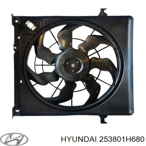253801H680 Hyundai/Kia Difusor do radiador de esfriamento, montado com motor e roda de aletas