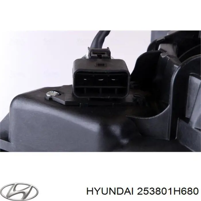 Compre 253801H680 Hyundai/Kia Difusor do radiador de esfriamento, montado com motor e roda de aletas