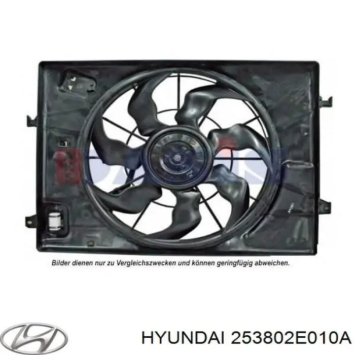 Difusor do radiador de esfriamento, montado com motor e roda de aletas Hyundai/Kia 253802E010A preço, a partir de 125,60 USD