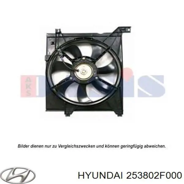 253802F000 Hyundai/Kia Difusor do radiador de esfriamento, montado com motor e roda de aletas