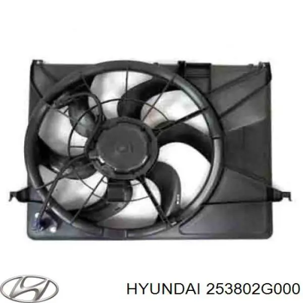 Difusor do radiador de esfriamento, montado com motor e roda de aletas Hyundai/Kia 253802G000 preço, a partir de 243,69 USD