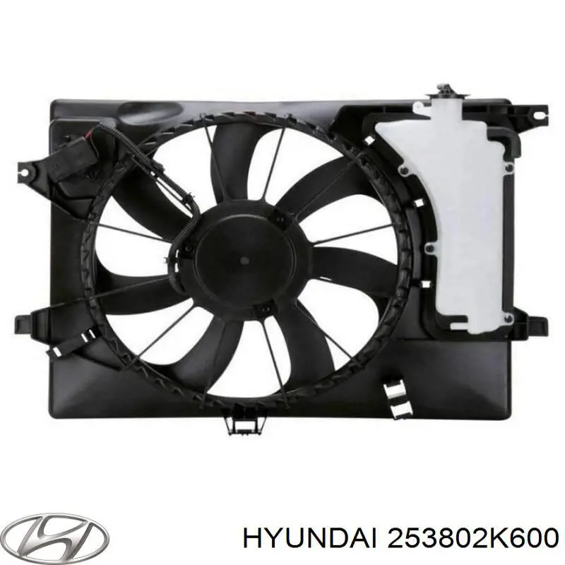 Ventilador elétrico de esfriamento montado (motor + roda de aletas) Hyundai/Kia 253802K600 preço, a partir de 149,04 USD