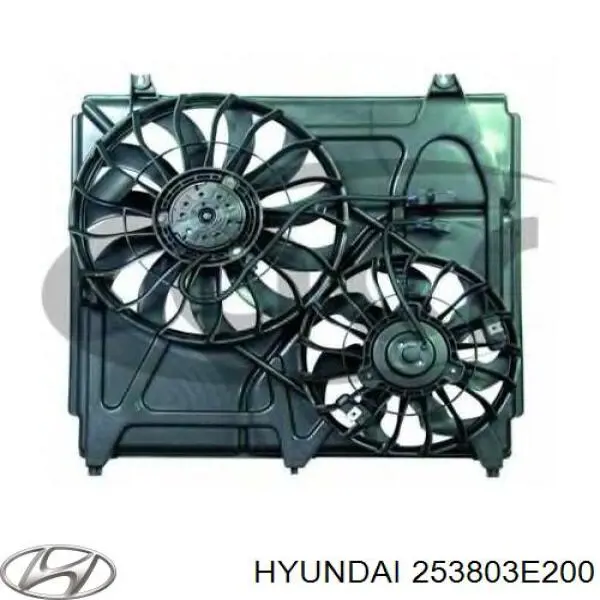 Compre 253803E200 Hyundai/Kia Difusor do radiador de esfriamento, montado com motor e roda de aletas