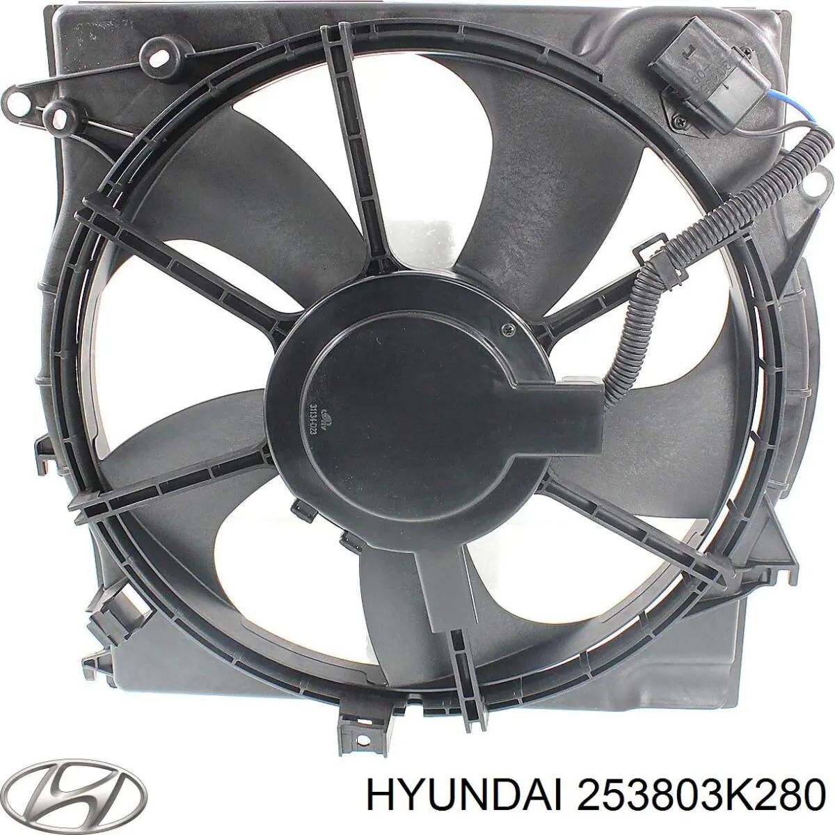 253803K280 Hyundai/Kia Difusor do radiador de esfriamento, montado com motor e roda de aletas