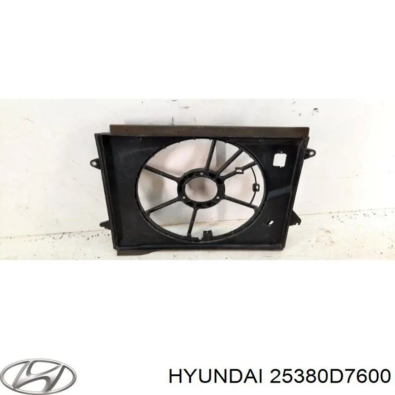 25380D7600 Hyundai/Kia Difusor do radiador de esfriamento, montado com motor e roda de aletas
