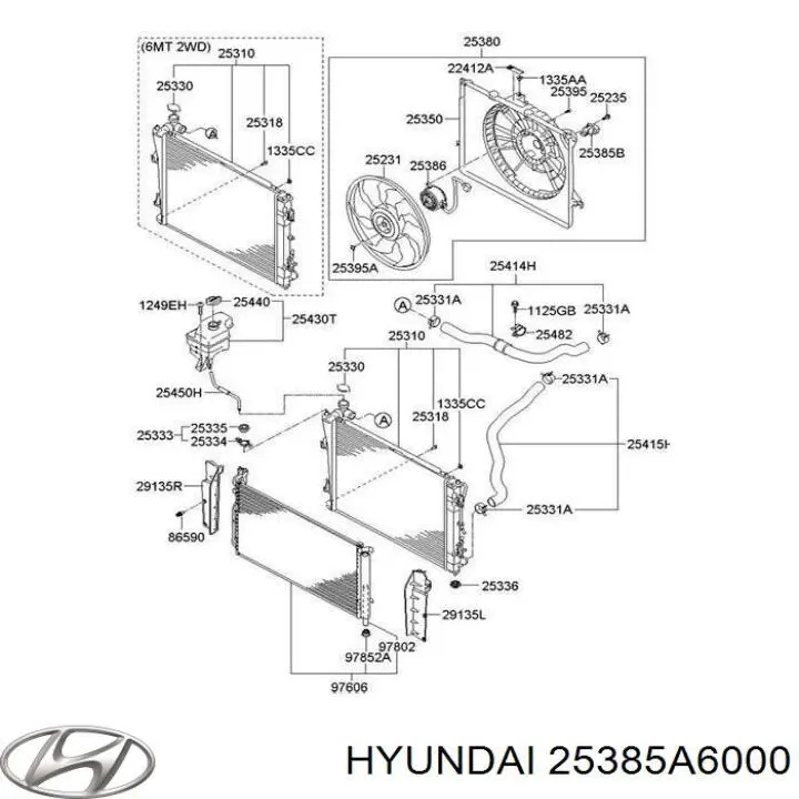 Compre 253851H000 Hyundai/Kia Regulador de revoluções de ventilador de esfriamento (unidade de controlo)