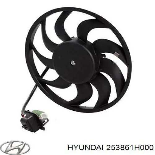 253861H000 Hyundai/Kia Ventilador (roda de aletas) do radiador de esfriamento