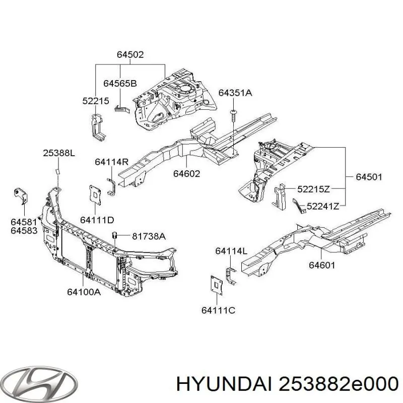  Hyundai/Kia 253882E000 preço, a partir de 3,77 USD