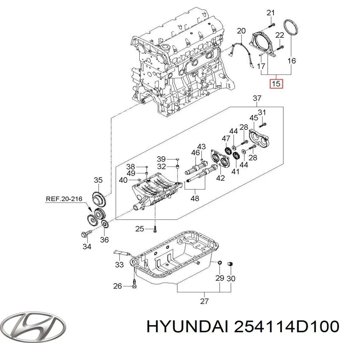 Compre 254114D100 Hyundai/Kia Mangueira (cano derivado) do radiador de esfriamento superior