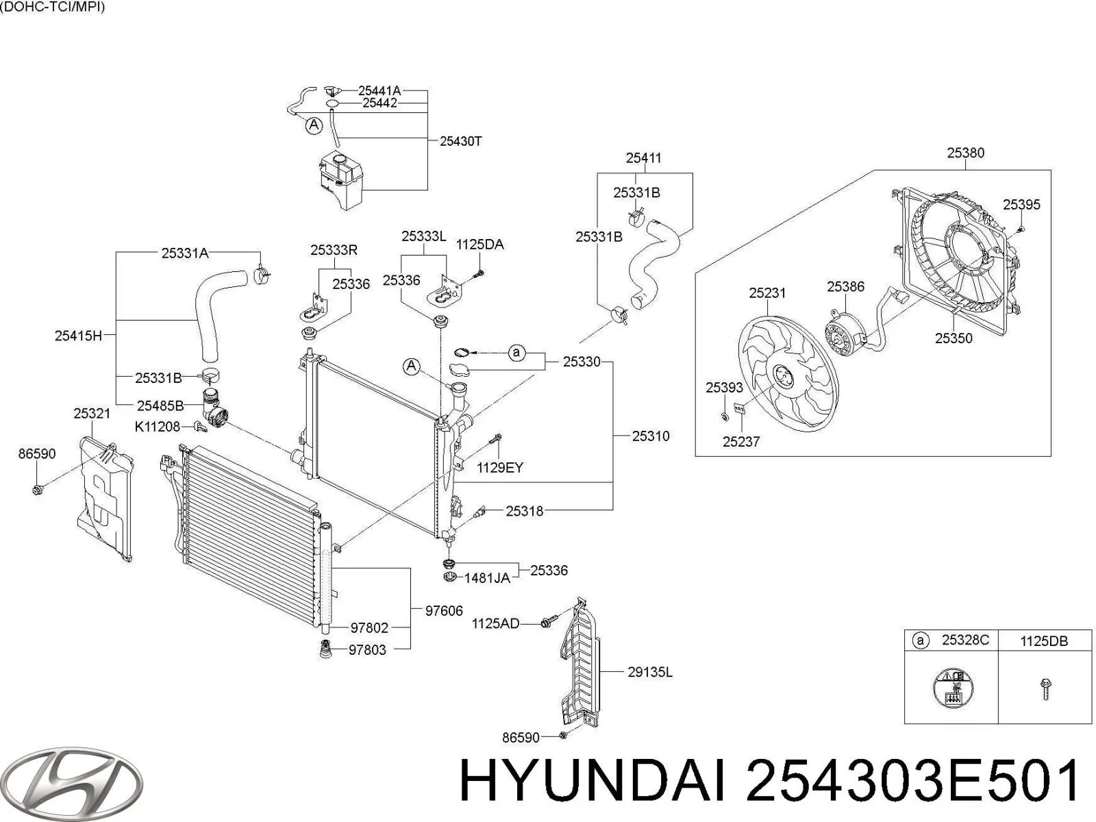 Tanque de expansão do sistema de esfriamento Hyundai/Kia 254303E501 preço, a partir de 231,65 USD