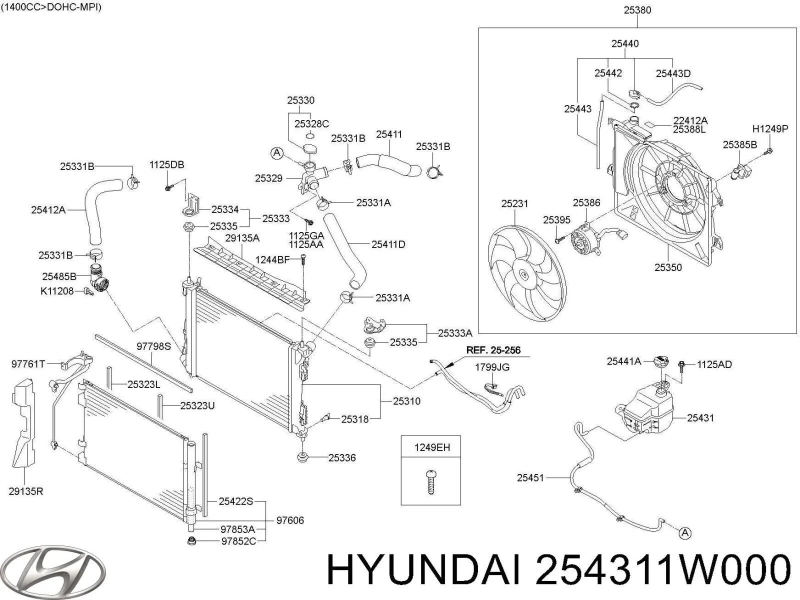 Tanque de expansão do sistema de esfriamento Hyundai/Kia 254311W000 preço, a partir de 44,33 USD