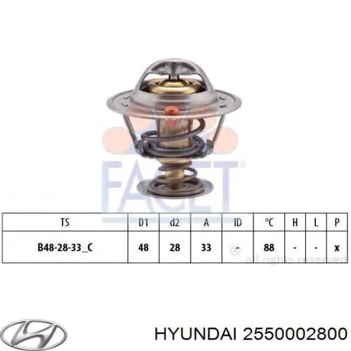 2550002800 Hyundai/Kia Termostato