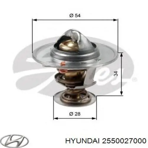 Termostato Hyundai/Kia 2550027000 preço, a partir de 13,77 USD