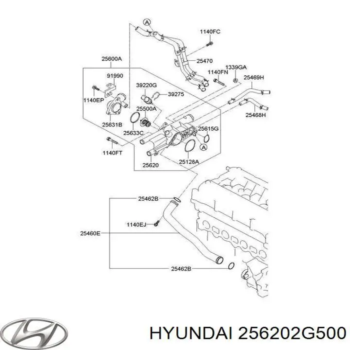 Caixa do termostato Hyundai/Kia 256202G500 preço, a partir de 81,75 USD