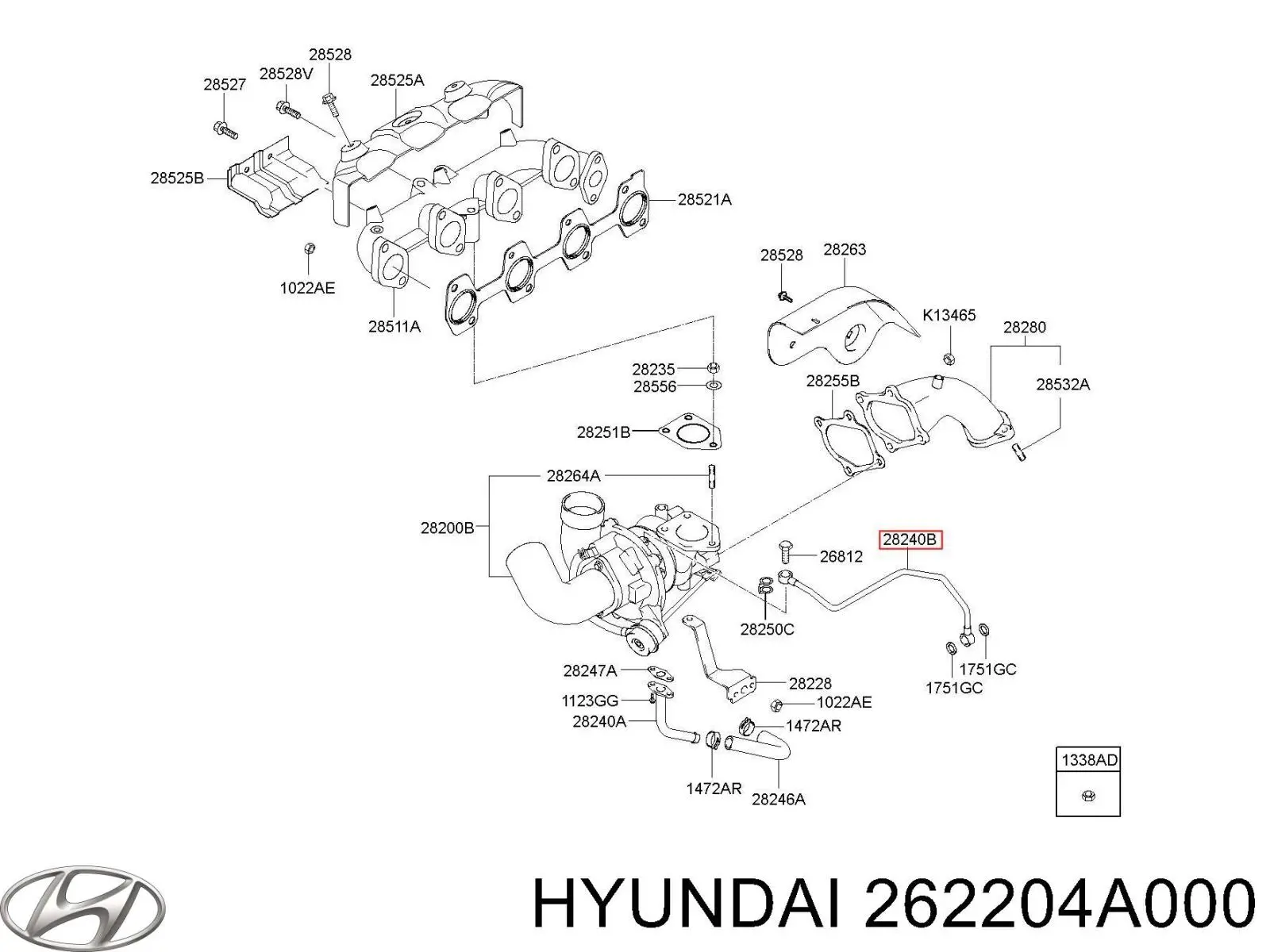  Hyundai/Kia 262204A000 preço, a partir de 135,19 USD