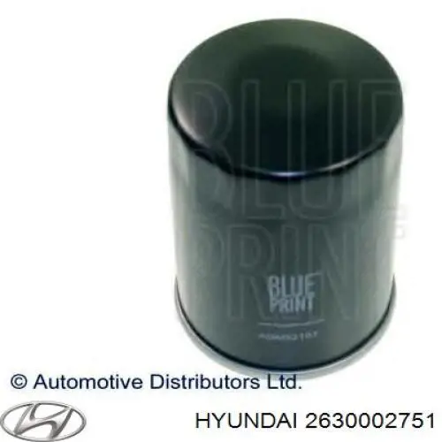 Compre 2630002751 Hyundai/Kia Filtro de óleo
