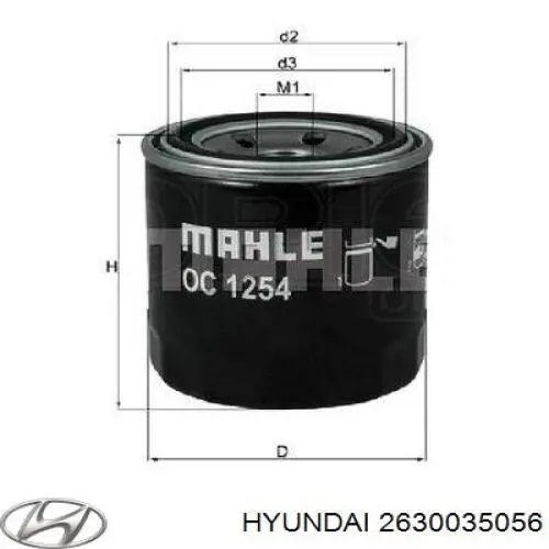 Filtro de óleo Hyundai/Kia 2630035056 preço, a partir de 3,79 USD
