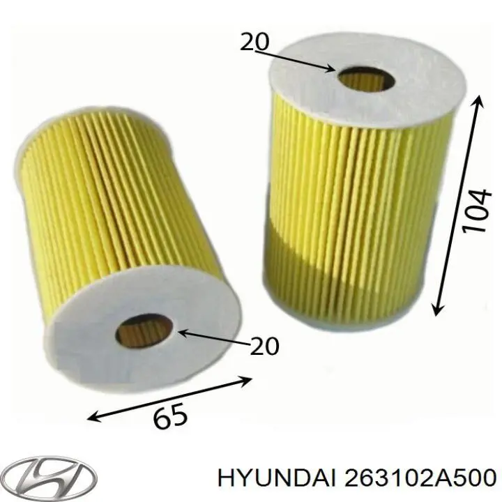 Compre S263102A501 Hyundai/Kia Caixa do filtro de óleo